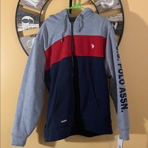 Men’s Hooded Sweatshirt Zipped Jacket
